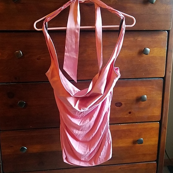 Dusty Rose Bebe halter top - Picture 1 of 6